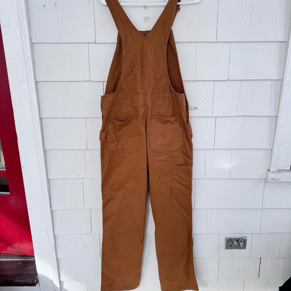 Carhartt Ashland Loose Fit Canvas Bib Overalls Brown size Small - Picture 6 of 8